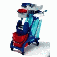 Chariot ARKA - Base plastique, poignée en U, seaux, presse, support sac 120L renforcé Chariot ARKA - Base plastique, poignée en U, seaux, presse, support sac 120L renforcé