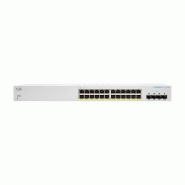 Cisco CBS220-24FP-4X Géré L2 Gigabit Ethernet (10/100/1000) Connexion Ethernet, supportant l'alimentation via ce port (PoE) Blanc_0
