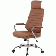 CLP Fauteuil de bureau Rako similicuir Marron clair - marron polyester 315150 CLP Fauteuil de bureau Rako similicuir Marron clair - marron polyester 315150