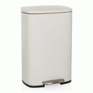 Collecteur de déchets / poubelle CLEAN XV 50 L acier beige hjh OFFICE - beige acier 741109