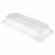 Couvercle transparent OPS 22,2x9,6x3,2cm pour boîte sushis 59189 - par 800
