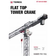 CTT 561A-32 - Grue à tour flat top Terex - capacité de levage max. 32 t (35,3 t US) - flèche 84 m_1
