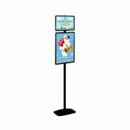 Edimeta Porte-affiches / Porte-messages Cadro-Clic® A3 + A2 sur pied H 180 cm noir - noir aluminium 214012NR Edimeta Porte-affiches / Porte-messages Cadro-Clic® A3 + A2 sur pied H 180 cm noir - noir aluminium 214012NR