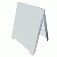 Etiq-etal Chevalet trottoir PVC blanc -petit modèle - blanc plastique 03119 Etiq-etal Chevalet trottoir PVC blanc -petit modèle - blanc plastique 03119