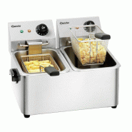 Friteuse électrique à poser SNACK II - 2 cuves - 2 x 4 L | Bartscher