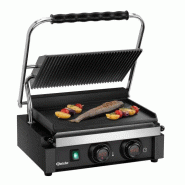 Grill contact panini PRO plaques en fonte lisse et nervurée, 2200 W, 220 V - MONO_0