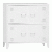 Helloshop26 - Armoire de bureau casier de bureau meuble de rangement pour salon bureau chambre atelier métallique à 4 portes acier 03_0006326 - 3001 Helloshop26 - Armoire de bureau casier de bureau meuble de rangement pour salon bureau chambre atelier métallique à 4 portes acier 03_0006326 - 3001