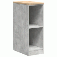 Helloshop26 - Armoire de rangement polyvalente garage 30 x 51 x 85 cm surface de travail robuste 2 étagères en bois gris béton 02_0051338 - gris Bo