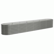 Helloshop26 - Jardinière bac lit surélevé plantes fleurs terrasse jardin de jardin acier enduit de poudre 260 x 40 x 36 cm gris 02_0039616 - 300021 Helloshop26 - Jardinière bac lit surélevé plantes fleurs terrasse jardin de jardin acier enduit de poudre 260 x 40 x 36 cm gris 02_0039616 - 300021