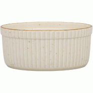 LUBIANA Bol, série Ameryka, couleur crème, moucheté de brun, Ø 115 mm - PZ6403115