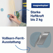 Magnetoplan Discofix aimant rond "magnum", bleu - bleu 1660003