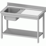 Plonge 1-bac (g) avec étagère basse 1400x600x850 mm à monter - P954476140