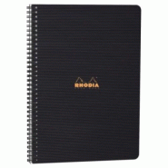RHODIA Lot de 5 Notebook Active A4+, 160p./80 feuilles microperforées 90 g/m² reliure intégrale, perf. 9 trous, ligné + cadre - 3037921199015