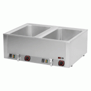 RM GASTRO Bain marie électrique 2x GN 1/1 - 200 TOP avec vidange REDFOX - BMV 2120 - REDFOX - 0615402124331