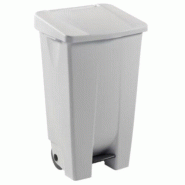 Rossignol Poubelle mobile à pédale Mobily - 120l - blanc - 3019920592004