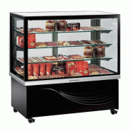Tecfrigo Vitrine aluminium positive ventilée 550 Litres 2 portes coulissantes vitrées, spécial chocolat, noire, sur roulettes, 600 W, 220 - noir 36 Tecfrigo Vitrine aluminium positive ventilée 550 Litres 2 portes coulissantes vitrées, spécial chocolat, noire, sur roulettes, 600 W, 220 - noir 36