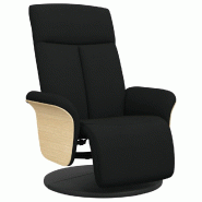VidaXL Fauteuil inclinable avec repose-pieds noir tissu Modèle Corviane - 356523