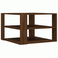 VidaXL Table basse chêne marron 58x58x40 cm bois d'ingénierie Modèle Atlas Office Pro Stella - 834256
