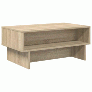 VidaXL Table basse Chêne Sonoma 80 x 46 x 35 cm Bois d'ingénierie Modèle Atlas Flex Plus - 8000222