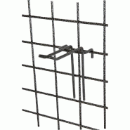 Broche double fil L10cm - Gris martelé - Paquet de 20 - Pour grille - Ø 4mm
