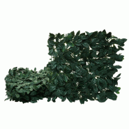 Décoshop26 - Dalle murale végétale 1 m² effet laurier vert 4 panneaux 50x50 cm brise-vue terrasse balcon intérieur extérieur 04_0010224 - 300026