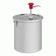 Distributeur de Sauce 5 litres à Poussoir en Inox 18/10 - Gastro M - 0698142311735 Distributeur de Sauce 5 litres à Poussoir en Inox 18/10 - Gastro M - 0698142311735