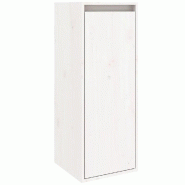 Helloshop26 - Armoire murale contemporaine bois blanc 30 x 30 x 80 cm rangement décoratif en bois de pin massif blanc 02_0048096 - blanc Bois massif