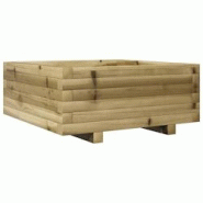 Helloshop26 - Jardinière bac lit surélevé plantes fleurs terrasse jardin 60 x 60 x 26,5 cm bois de pin imprégné marron 02_0037703 - 3000213935592 Helloshop26 - Jardinière bac lit surélevé plantes fleurs terrasse jardin 60 x 60 x 26,5 cm bois de pin imprégné marron 02_0037703 - 3000213935592