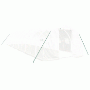 Helloshop26 - Serre tente abri plante fleur légumes avec cadre en acier 36 m² 12 x 3 x 2 m blanc 02_0044577 - 3000220221992 Helloshop26 - Serre tente abri plante fleur légumes avec cadre en acier 36 m² 12 x 3 x 2 m blanc 02_0044577 - 3000220221992