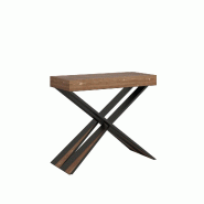 Itamoby Console Extensible 90X40/290 Cm Diago Sapin Teint Structure Anthracite - marron VE090CODIA060-AT-AN