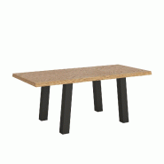 Itamoby Table Extensible 90X180/280 Cm Svalen Chêne Écorcé Pieds Anthracite - marron Bois manufacturé 8050598904831