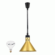 Lampe chauffante infrarouge "RÉTRO" suspendue réglable en hauteur Laiton (Ampoule blanche) PREMIUM - GOLDINOX - cuivre aluminium 3701770845477