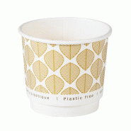 Nvase ECOLOMIQUE - 25 Pcs - Gobelet en carton brun à double paroi - Ø62mm, Hauteur: 62mm, sans plastique - marron en carton NVS210GCDWB4