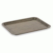Plateau de service en mélamine wengé - 325 x 265 x 17 mm - ROLTEX - 0615402133630