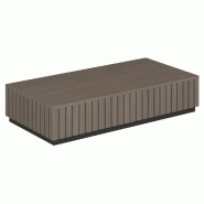 Podium pour mannequins Vertigo T03 MDF noir et noyer foncé 120x60x25cm