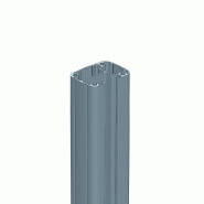 Poteau aluminium À visser gris, l.5 x h.95 cm
