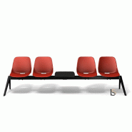 Poutre d'accueil BAKEA - Sokoa - Rouge, 4 places + 1 tablette