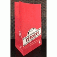 Sac papier personnalisé type SOS - kraft blanc - sans poignée - 20+13xH34 cm - épaisseur 70g - jusqu'à 4 couleurs Sac papier personnalisé type SOS - kraft blanc - sans poignée - 20+13xH34 cm - épaisseur 70g - jusqu'à 4 couleurs