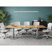 Table design Inclass avec plan en placage de bois