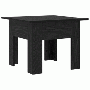 VidaXL Table basse Chêne noir 55 x 55 x 42 cm Bois d'ingénierie Modèle Polaris Fixe - 875239