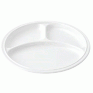 Assiette 3 compartiments végétal - Colis de 500 - 3342690190294