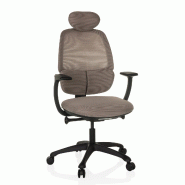 Chaise de bureau / chaise pivotante RI-COVER  maille / tissu gris hjh OFFICE - gris polyester 601014