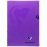 Clairefontaine Lot de 10 Cahier Mimesys A4, 96p./48 feuilles 90 g/m² piquées, coloris assortis (6), quadrillé 4x4 + marge - 3329683031642
