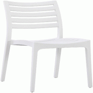 CLP Chaise de jardin Arkon Plastique HBT: 82x46x58 cm Blanc - blanc 328403