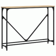 Décoshop26 - Table d'appoint console d'entrée meuble de salon 102 x 22,5 x 75 cm bois d'ingénierie et métal DEC031923 - métal 3000258713735