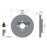 Disque de frein ventilé Textar 92165900 - boîte de 1 disque Disque de frein ventilé Textar 92165900 - boîte de 1 disque
