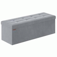 Helloshop26 - Banc de rangement pouf en velours avec couvercle avec 2 boîtes séparateur amovible capacité de charge 300 kg pour 12_0004161 - 300022 Helloshop26 - Banc de rangement pouf en velours avec couvercle avec 2 boîtes séparateur amovible capacité de charge 300 kg pour 12_0004161 - 300022