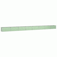 Helloshop26 - Jardinière design moderne extérieur 480 x 50 x 45 cm en acier galvanisé vert pastel 02_0059285 - vert acier 3000241047823