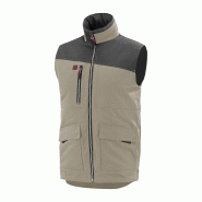 Lafont - Bodywarmer de travail mixte sans manches HAMMER Beige / Gris Foncé Taille M - M beige 3609705667678
