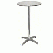 Mange-debout en aluminium - plateau inox - base fonte 3kg - intérieur/extérieur - H1050mm x D600mm Mange-debout en aluminium - plateau inox - base fonte 3kg - intérieur/extérieur - H1050mm x D600mm